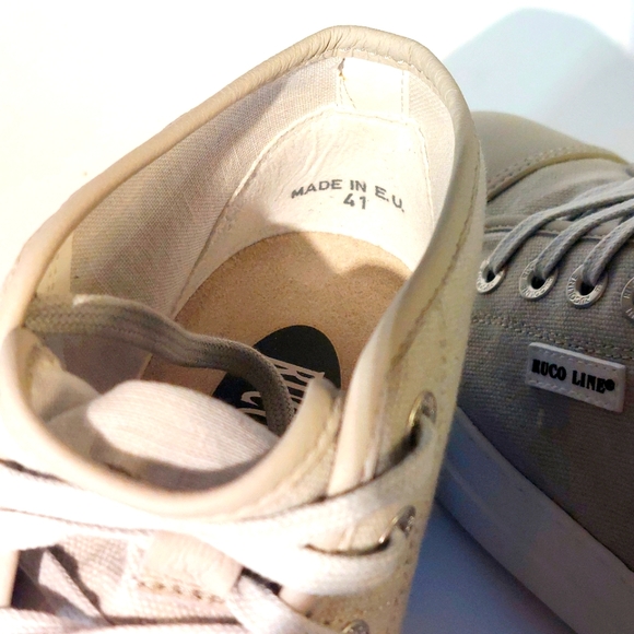 Rucoline oatmeal canvas and leather Ariel wedge sneakers, EU41, NWT - Picture 9 of 13